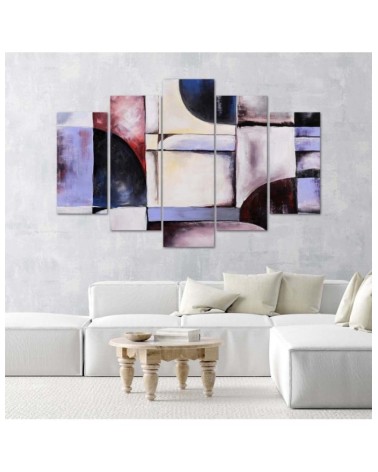 Wandbild für Wohnzimmer - Violette Abstraktion | Feeby