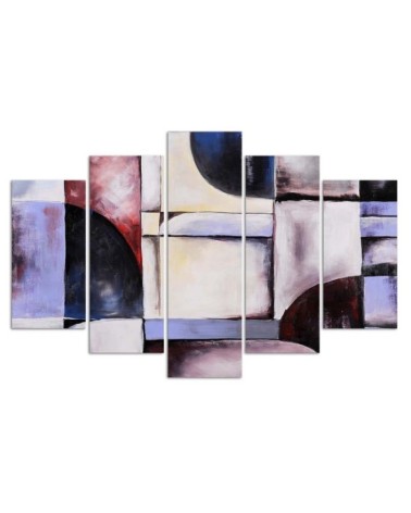 Wandbild für Wohnzimmer - Violette Abstraktion | Feeby