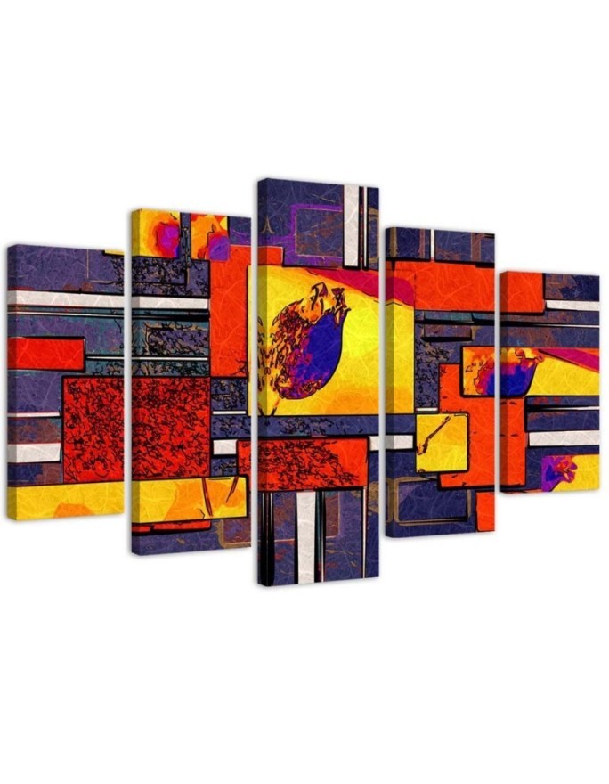 Leinwandbild - Bunte Abstraktion | Feeby