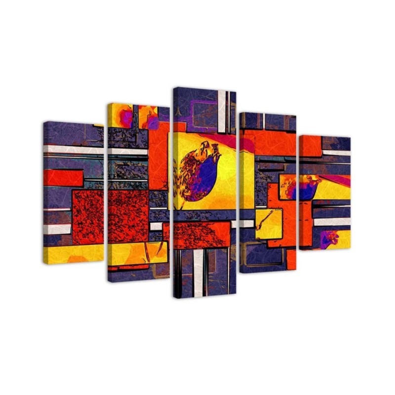 Leinwandbild - Bunte Abstraktion | Feeby