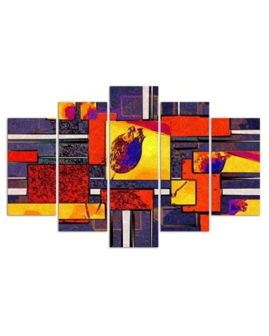 Leinwandbild - Bunte Abstraktion | Feeby