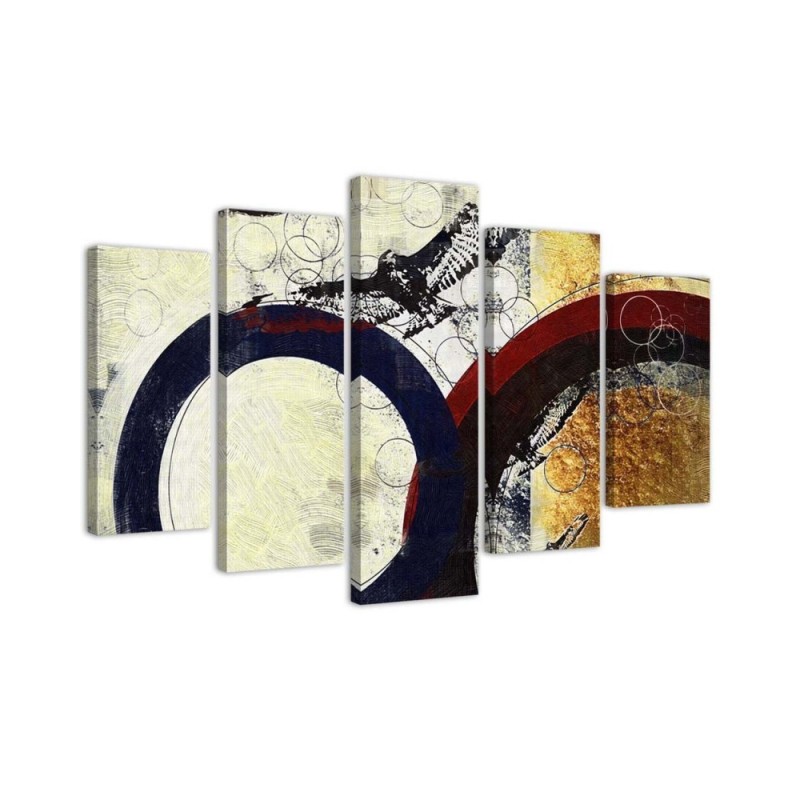 Bild auf Leinwand - Abstrakter bunter Kreis | Feeby