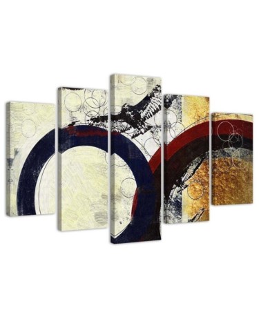 Bild auf Leinwand - Abstrakter bunter Kreis | Feeby