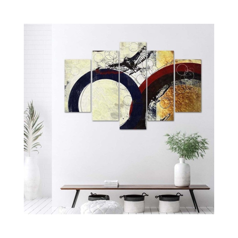 Bild auf Leinwand - Abstrakter bunter Kreis | Feeby