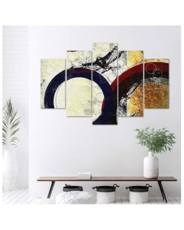 Bild auf Leinwand - Abstrakter bunter Kreis | Feeby