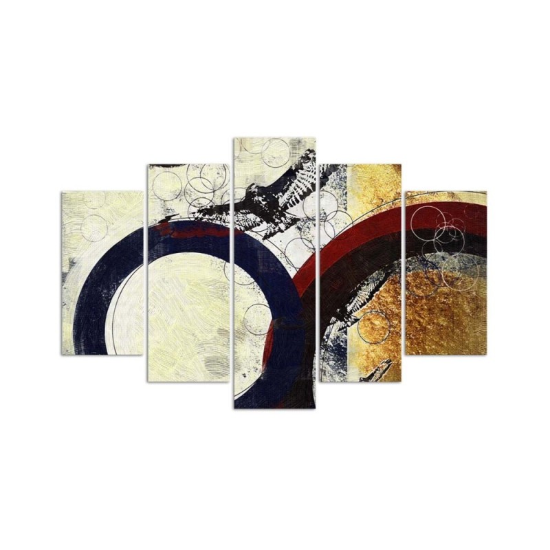 Bild auf Leinwand - Abstrakter bunter Kreis | Feeby