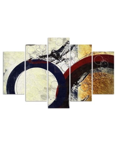 Bild auf Leinwand - Abstrakter bunter Kreis | Feeby