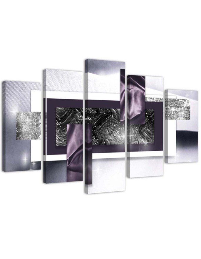 Leinwanddruck - Abstrakt Violett Grau | Feeby