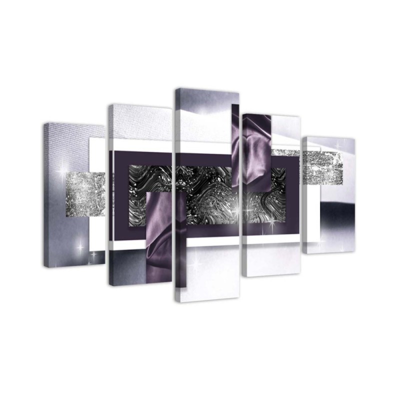 Leinwanddruck - Abstrakt Violett Grau | Feeby