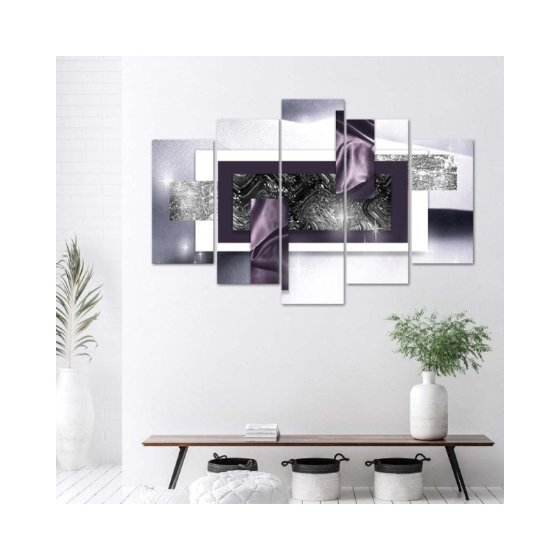 Leinwanddruck - Abstrakt Violett Grau | Feeby