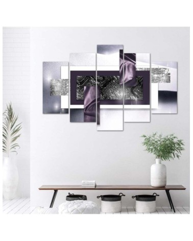 Leinwanddruck - Abstrakt Violett Grau | Feeby