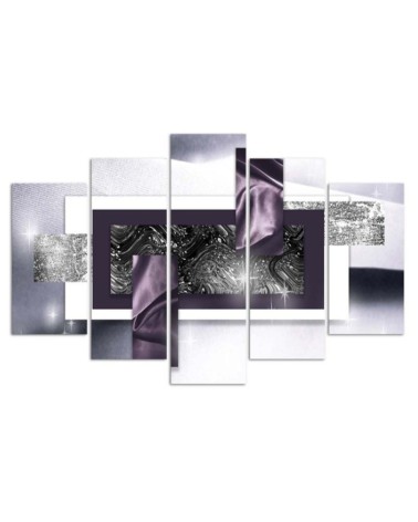 Leinwanddruck - Abstrakt Violett Grau | Feeby