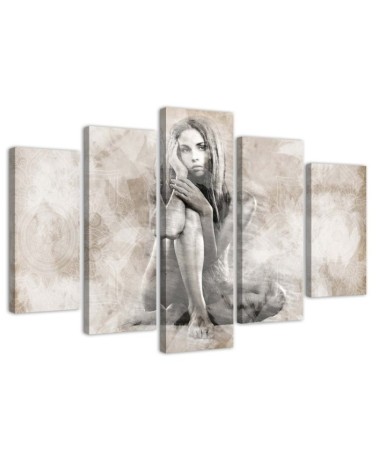 Nude of a woman wall art, canvas prints for bedroom | FEEBY