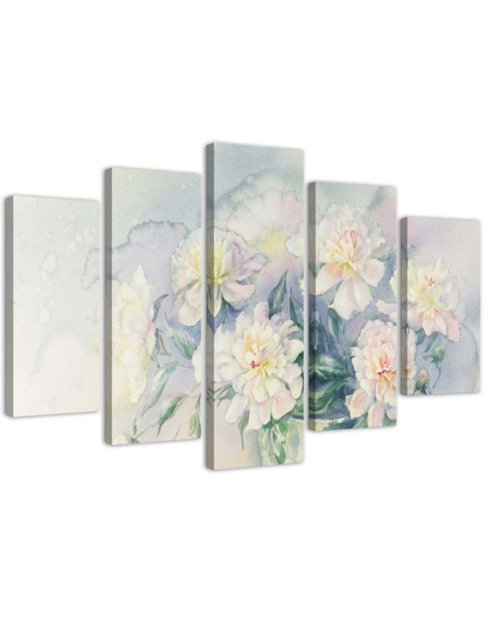 Bild auf Leinwand - Blumenstrauß Blumen Weiß | Feeby