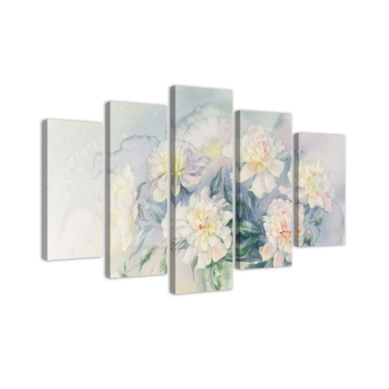 Bild auf Leinwand - Blumenstrauß Blumen Weiß | Feeby