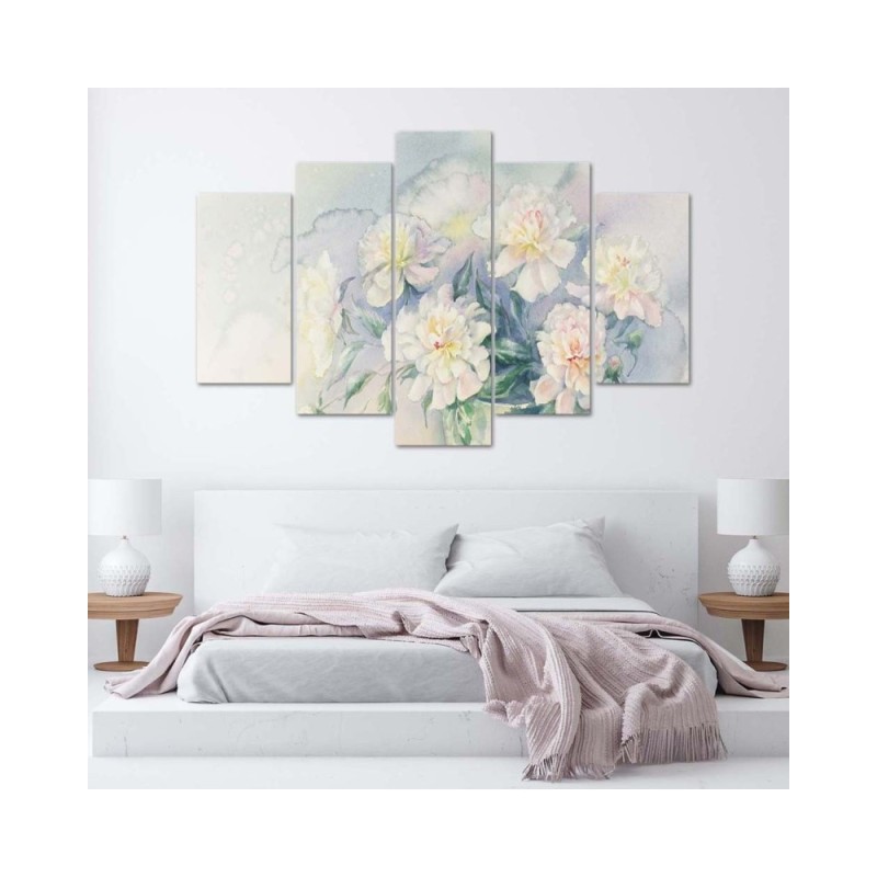 Bild auf Leinwand - Blumenstrauß Blumen Weiß | Feeby