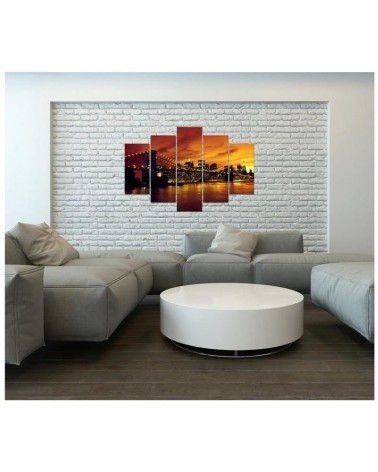 Leinwandbild - New York Manhattan Sonnenuntergang | Feeby