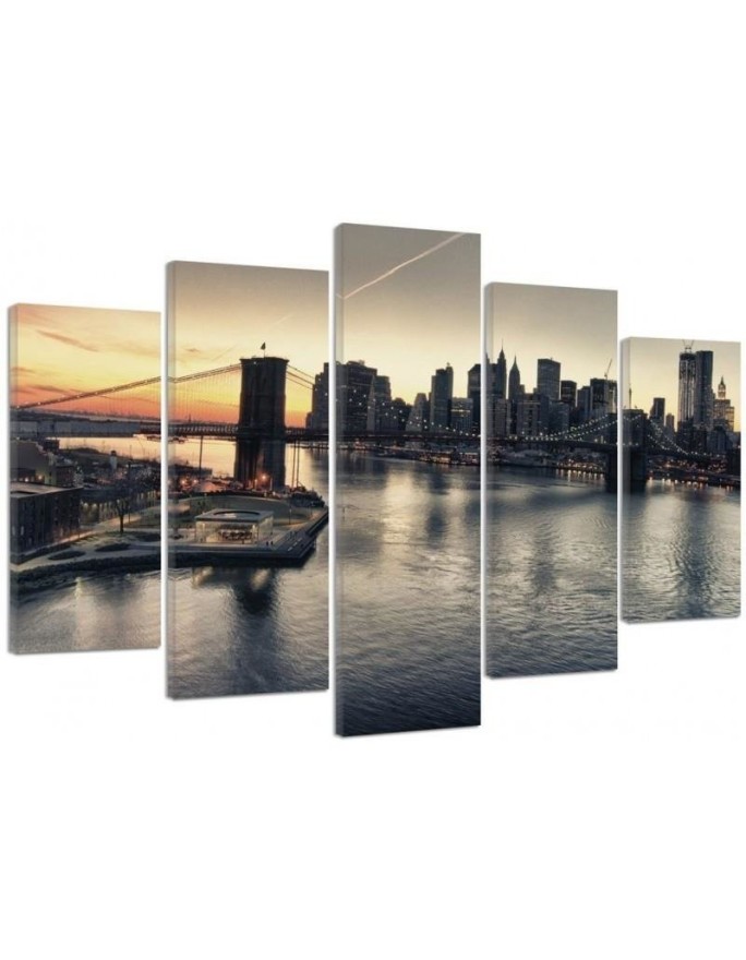 Bild auf Leinwand - New York City Brooklyn Bridge | Feeby