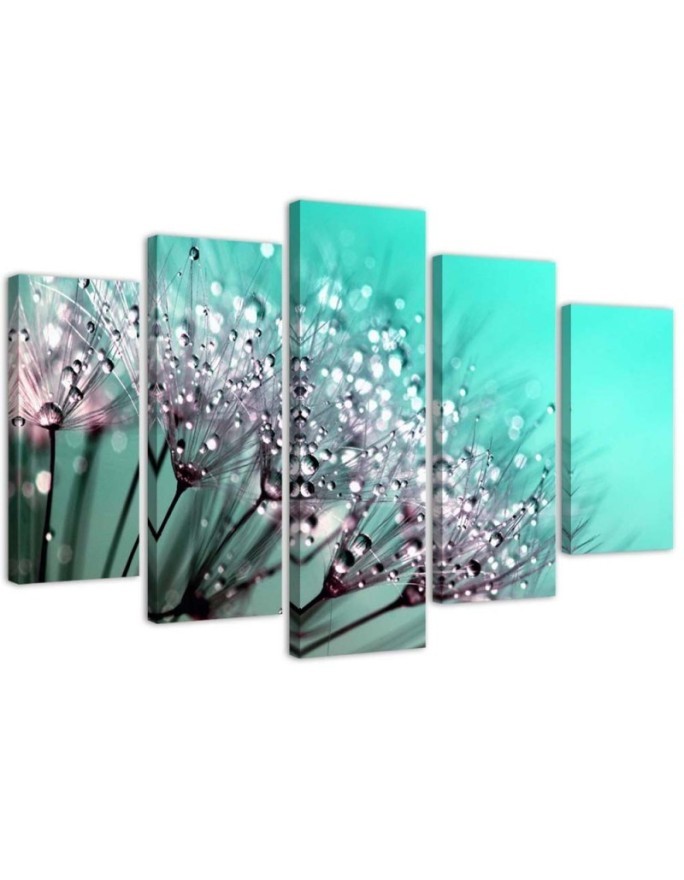 Bild auf Leinwand - Gebläse Türkis Blume | Feeby