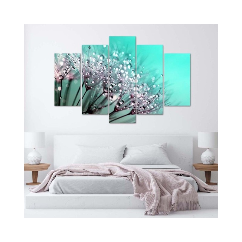 Bild auf Leinwand - Gebläse Türkis Blume | Feeby