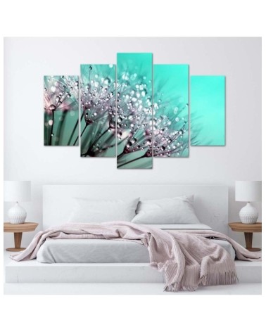 Bild auf Leinwand - Gebläse Türkis Blume | Feeby