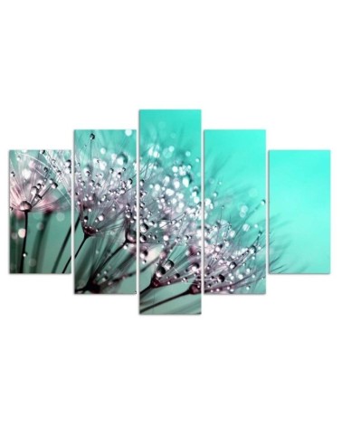 Bild auf Leinwand - Gebläse Türkis Blume | Feeby