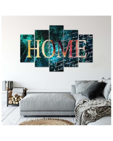 Leinwanddruck - Home Wallpaper Hintergrund Blau | Feeby