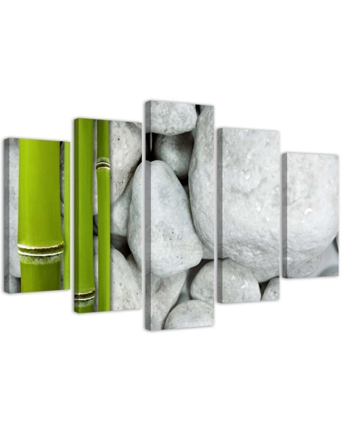 Leinwandbild - Zen Stones Bamboo Spa | Feeby