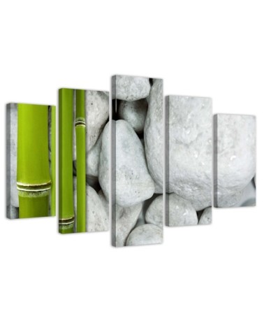 Leinwandbild - Zen Stones Bamboo Spa | Feeby