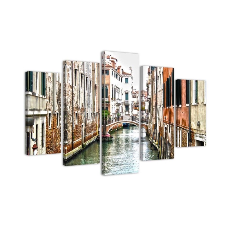 Bild auf Leinwand - Venedig Kanal Italien Stadt | Feeby