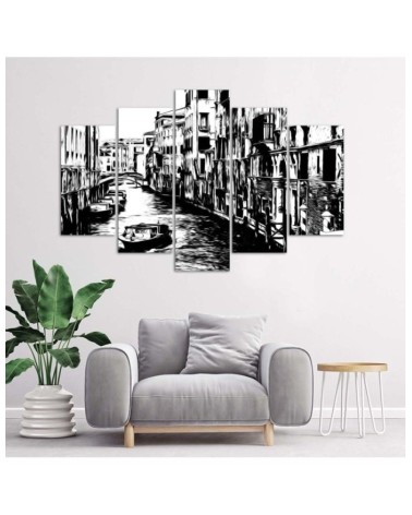 Leinwandbild - Venedig Italien Schwarz & Weiß | Feeby