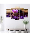 Obraz Kompozycja zen z różową orchideą na ścianę | FEEBY