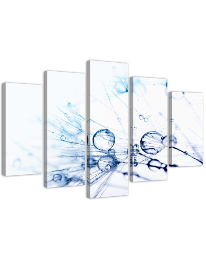 Wandbild für Wohnzimmer - Gebläsetropfen Türkis | Feeby