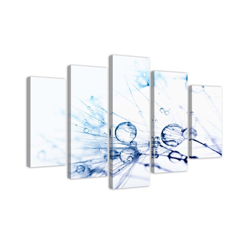 Wandbild für Wohnzimmer - Gebläsetropfen Türkis | Feeby