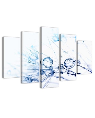 Wandbild für Wohnzimmer - Gebläsetropfen Türkis | Feeby