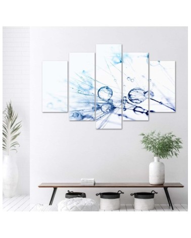 Wandbild für Wohnzimmer - Gebläsetropfen Türkis | Feeby