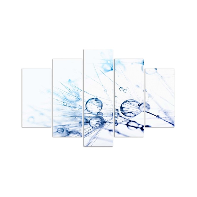 Wandbild für Wohnzimmer - Gebläsetropfen Türkis | Feeby