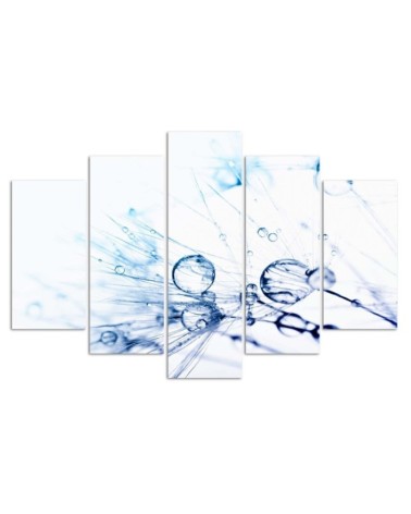 Wandbild für Wohnzimmer - Gebläsetropfen Türkis | Feeby