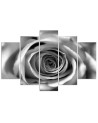 Rose flower black and white Canvas painting for living room wall | FEEBY