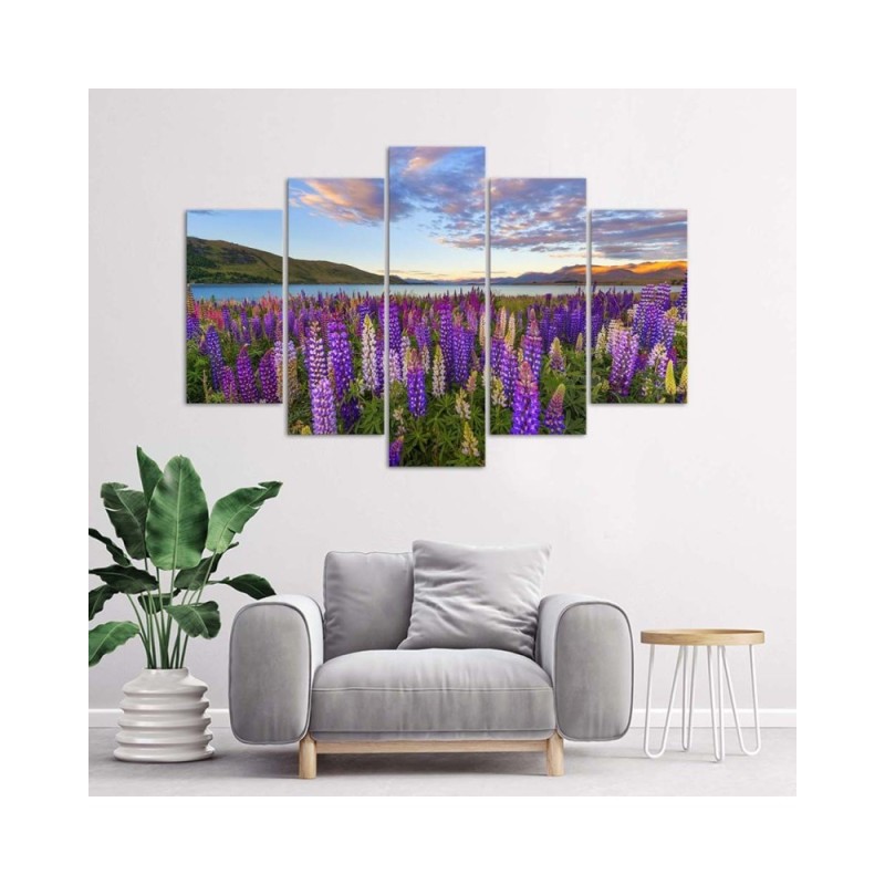 Bild auf Leinwand - Lavendel See Blumen | Feeby