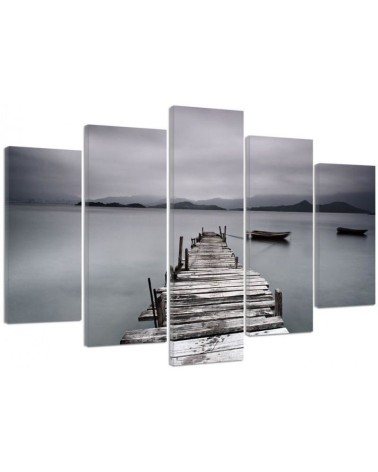 Leinwanddruck - Pier Lake Landscape Bild | Feeby