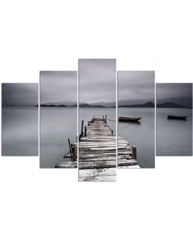 Leinwanddruck - Pier Lake Landscape Bild | Feeby