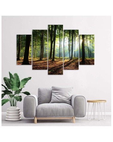 Leinwandbild - Waldgrün Natur | Feeby