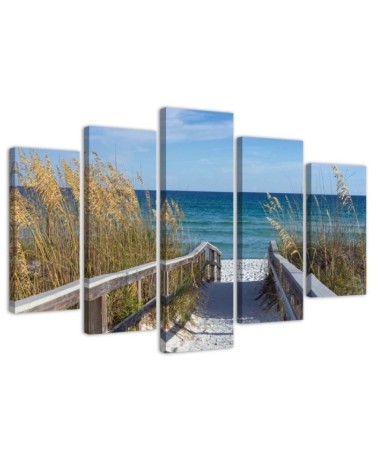 Wall art painting Descent to the beach view | FEEBY