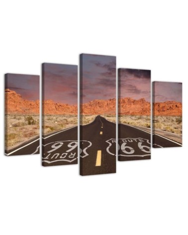 Bild auf Leinwand - Route 66 Road Landschaftsbild | Feeby