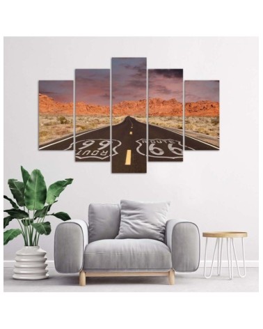Bild auf Leinwand - Route 66 Road Landschaftsbild | Feeby
