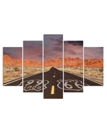 Bild auf Leinwand - Route 66 Road Landschaftsbild | Feeby