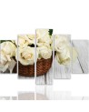 Obraz Róże w koszyku shabby chic na ścianę | FEEBY
