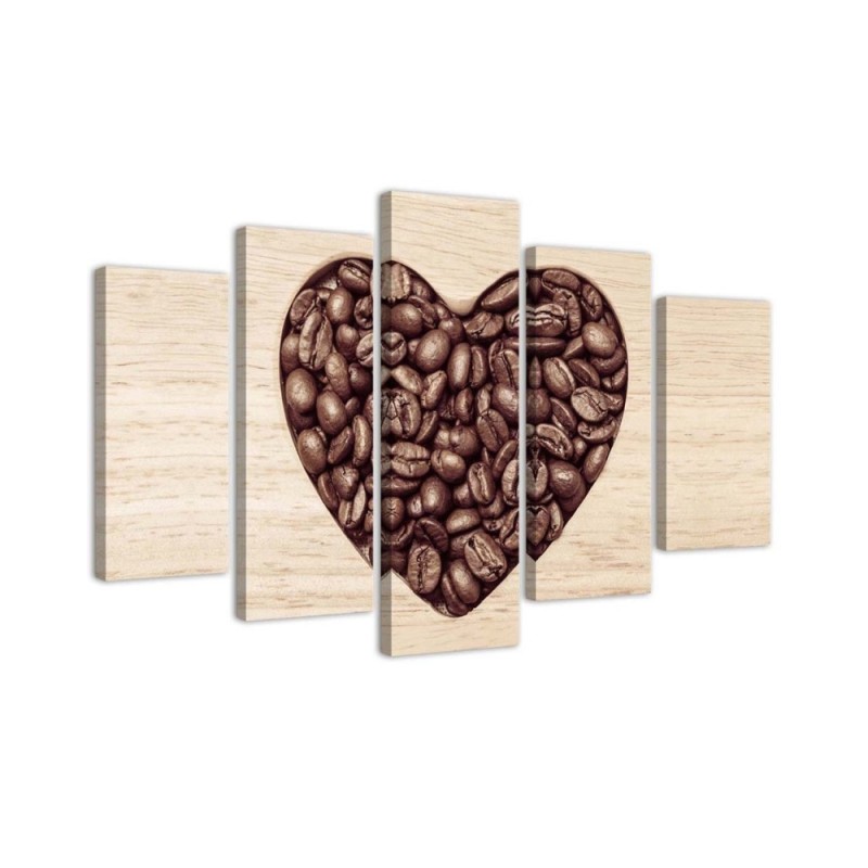 Leinwanddruck - Herz Kaffee | Feeby