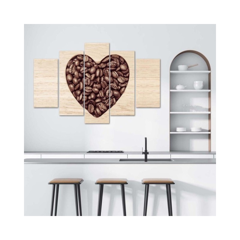 Leinwanddruck - Herz Kaffee | Feeby